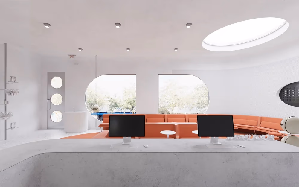 Reception and waiting area at Smilery